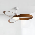Modern minimalist geometric 6-speed ceiling fan LED light DC motor bedroom living room — 42 to 52 inch