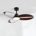 Modern Minimalist Geometric 6-Speed Ceiling Fan LED Light DC Motor Bedroom Living Room — 42 to 52 Inch