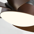 Modern Minimalist Geometric 6-Speed Ceiling Fan LED Light DC Motor Bedroom Living Room — 42 to 52 Inch