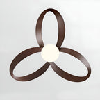 Modern Minimalist Geometric 6-Speed Ceiling Fan LED Light DC Motor Bedroom Living Room — 42 to 52 Inch