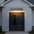 Modern Minimalist Waterproof Outdoor Black Motion Sensor Wall Sconce