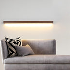 Modern Minimalist Wood Up & Down LED Long Strip Indoor Wall Sconce