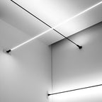 Rotatable LED Strip Linear Wall Light Dimmable Indoor Bedroom Living Room — Black White 13 to 33 Ft