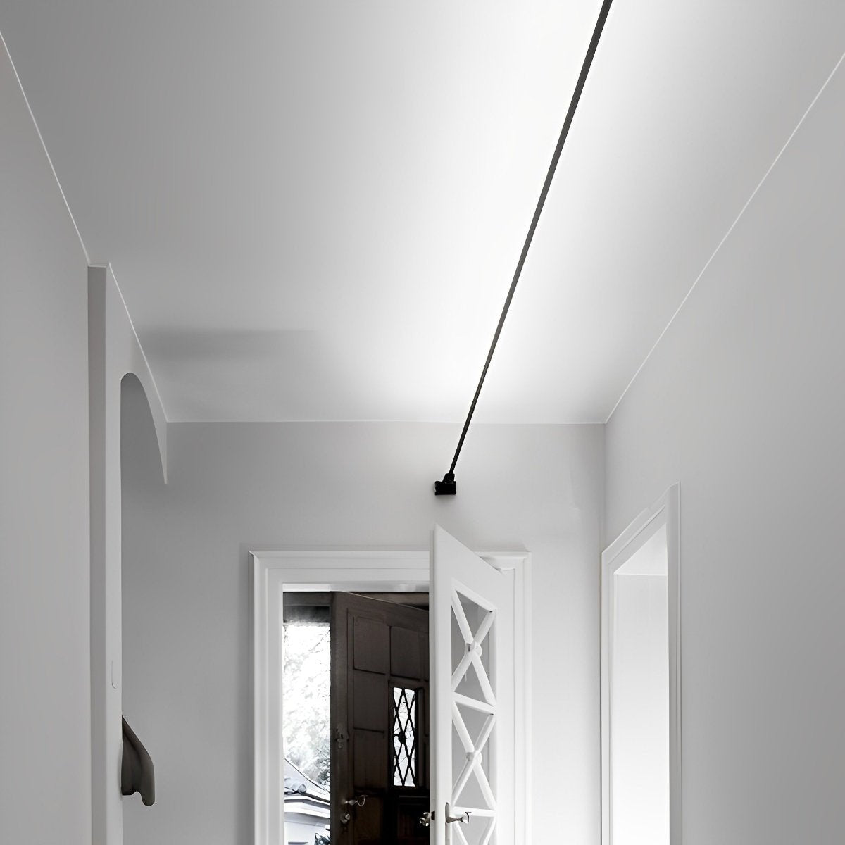 Rotatable LED Strip Linear Wall Light Dimmable Indoor Bedroom Living Room — Black White 13 to 33 Ft