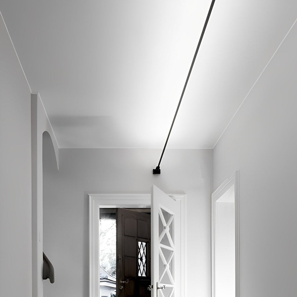 Rotatable LED Strip Linear Wall Light Dimmable Indoor Bedroom Living Room — Black White 13 to 33 Ft