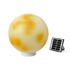 Moon-Shaped Outdoor Pillar Light LED Solar & Hardwired Driveway Garden — 8 to 16 Inch Sets