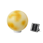 Moon-Shaped Outdoor Pillar Light LED Solar & Hardwired Driveway Garden — 8 to 16 Inch Sets