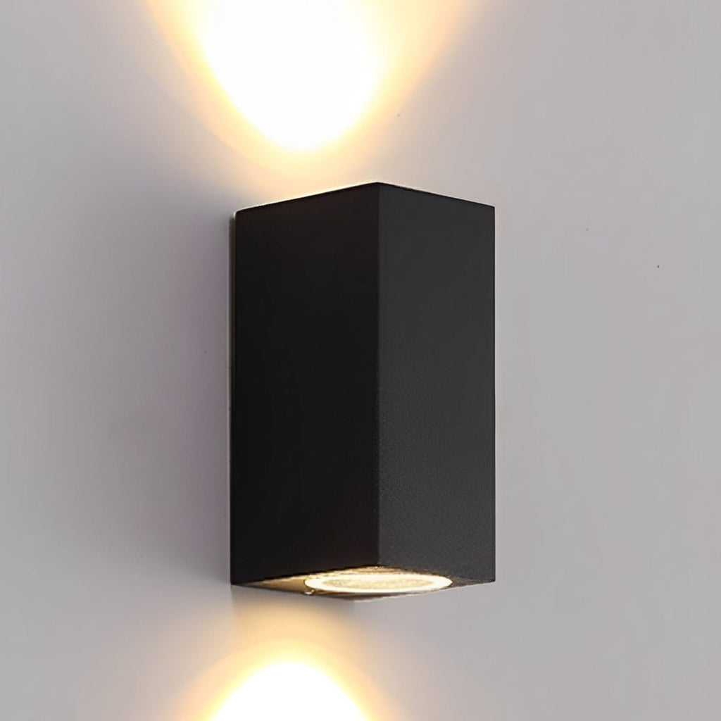Modern Square Outdoor Waterproof Wall Washer Double Light
