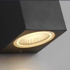 Modern Square Outdoor Waterproof Wall Washer Double Light