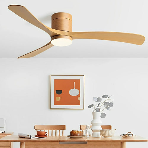 6-speed DC motor ceiling fan LED light reversible Nordic bedroom living room — 38 to 56 inch