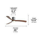 6-Speed DC Motor Ceiling Fan LED Light Reversible Nordic Bedroom Living Room — 38 to 56 Inch