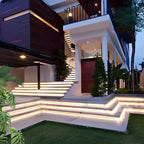 Outdoor Embedded LED Strip Lights Waterproof Recessed Stair Tread Lighting — 10 to 33 Ft