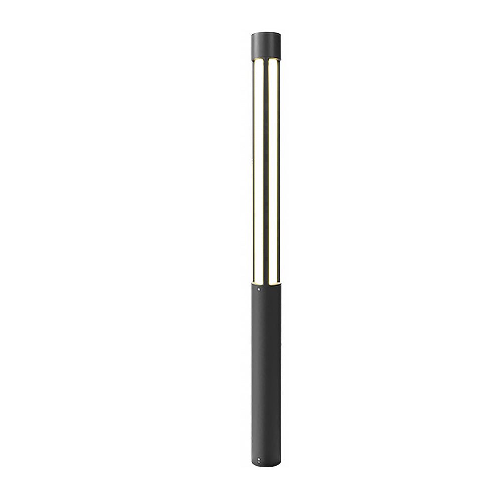 Residential Bollard Lights Modern Cylindrical LED Landscape Pathway Driveway — 31 to 47 Inch Sets