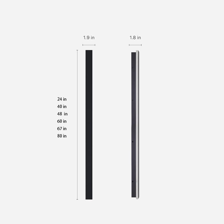 Outdoor Strip Wall Light Black Linear LED Integrated Hardwired Modern