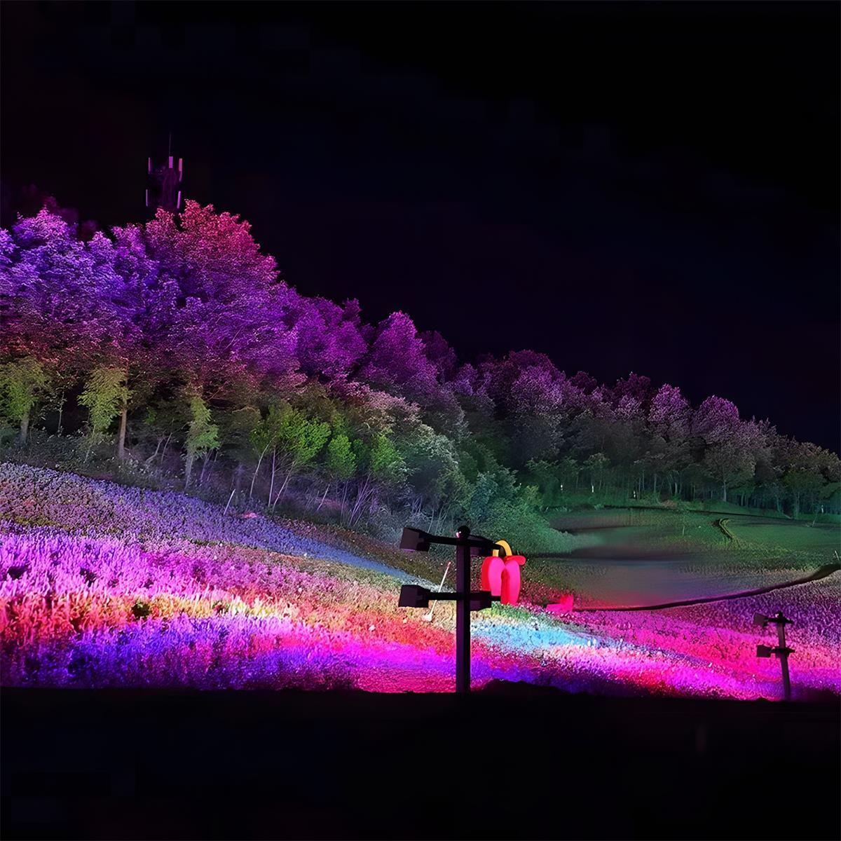 Outdoor RGB LED spot light 30W waterproof hardwired landscape tree lighting — singles to 8-pack