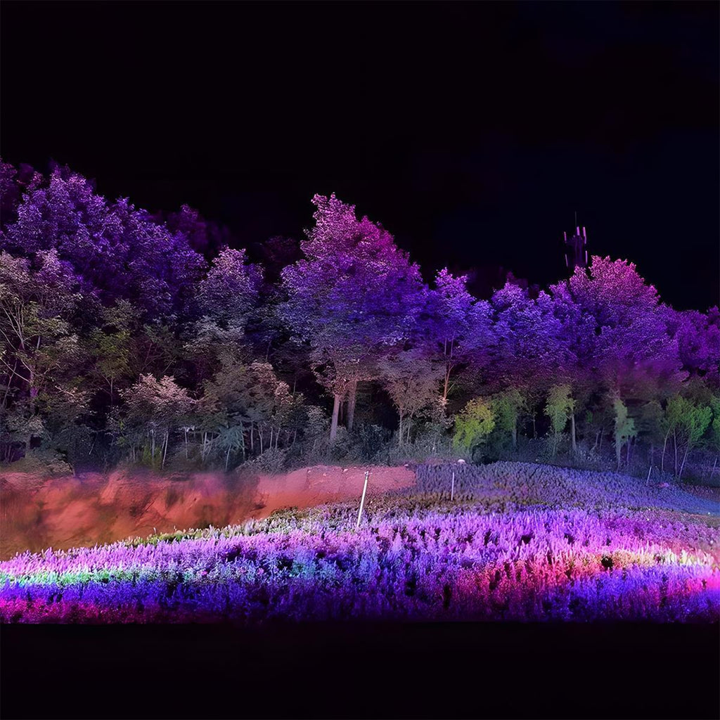 Outdoor RGB LED Spot Light 30W Waterproof Hardwired Landscape Tree Lighting — Singles to 8-Pack