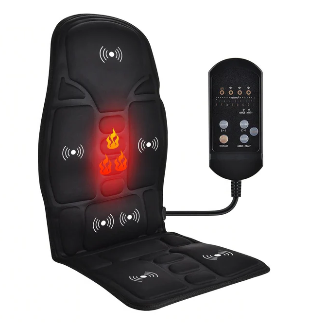 Premium Heated Massage Chair – Back & Neck Cushion with Full-Body Support