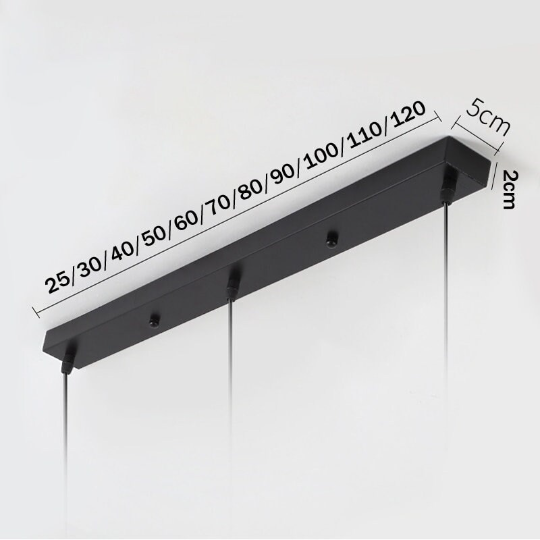 Ceiling Canopy Base for Pendant Lights DIY Multi-Hole Black White Gold — 3 to 5 Holes Round Straight