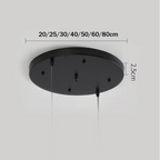 Ceiling Canopy Base for Pendant Lights DIY Multi-Hole Black White Gold — 3 to 5 Holes Round Straight