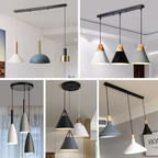 Ceiling Canopy Base for Pendant Lights DIY Multi-Hole Black White Gold — 3 to 5 Holes Round Straight