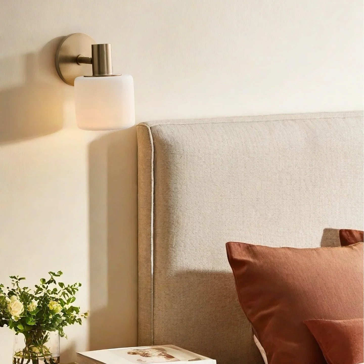 Modern Porcelain LED Wall Sconce Minimalist Bathroom Bedroom Hallway — Style A Style B