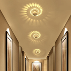 Glow Path Flush Mount Ceiling Light Modern Glass Bedroom Hallway — Warm Cool RGB