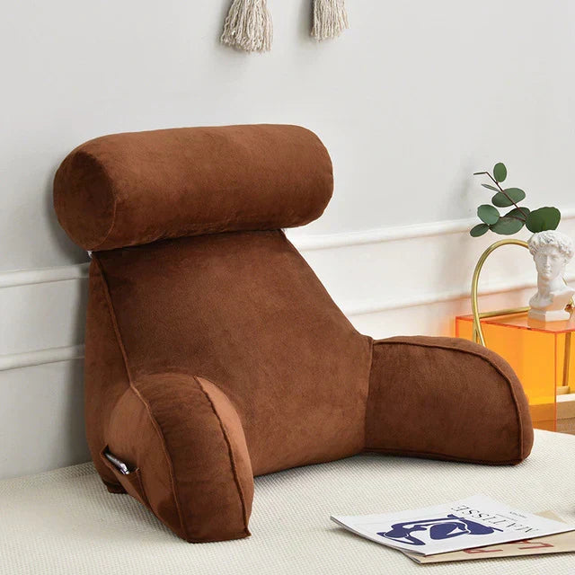 Reading Pillow with Arms – Backrest Support Cushion for Bed & Couch
