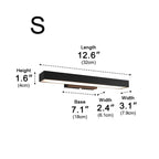 Rectangular Minimalist Waterproof Motion Sensor Black Modern Wall Sconce