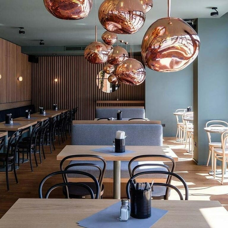 LAVA Acrylic Pendant Light Height Adjustable Dimmable Dining Room Living Room — Gold Silver