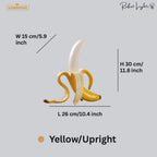 Banana Art Deco LED Table Lamp Brass Chrome Bedside Living Room — Sitting Upright Lounging