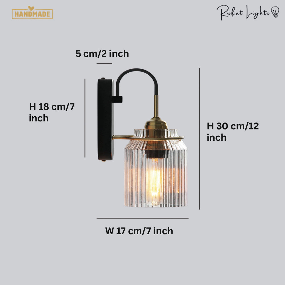 Industrial Glass Funnel Wall Lamp Vintage Charm Living Room Bar Cafe