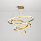 Kristy Modern Ring Metal/Arcylic LED Pendant Light, Black/Gold