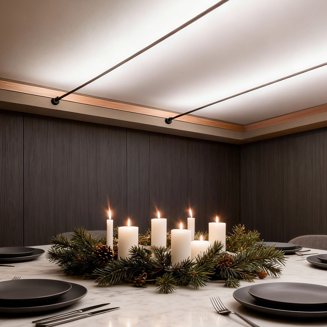 Skyline linear LED bar light ultra-thin steel rotatable dimmable ceiling wall — 13 to 33 ft