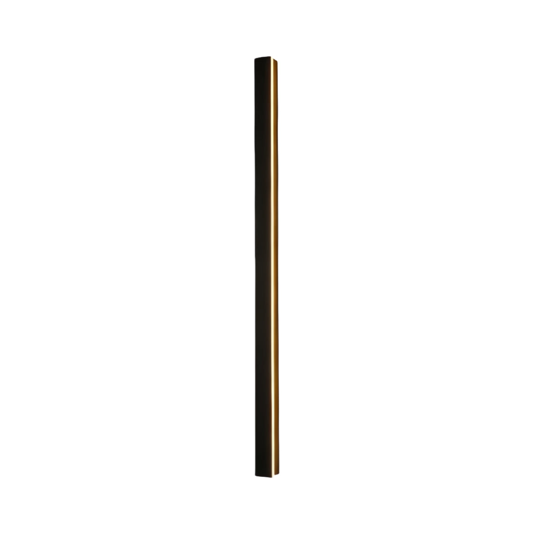 Linear Outdoor Wall Sconce Minimalist LED Black Aluminum Hardwired — 40 to 80 Inch Sets