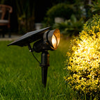 Solar Outdoor Tree Spotlight Adjustable IP65 Warm White RGB Garden Landscape — Singles to 8-Pack