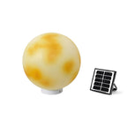 Moon-Shaped Outdoor Pillar Light LED Solar & Hardwired Driveway Garden — 8 to 16 Inch Sets