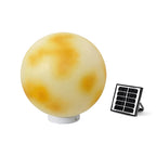 Moon-Shaped Outdoor Pillar Light LED Solar & Hardwired Driveway Garden — 8 to 16 Inch Sets