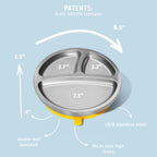 Stainless Steel Suction Baby Plate