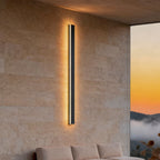 Linear Outdoor Wall Sconce Minimalist LED Black Aluminum Hardwired — 40 to 80 Inch Sets