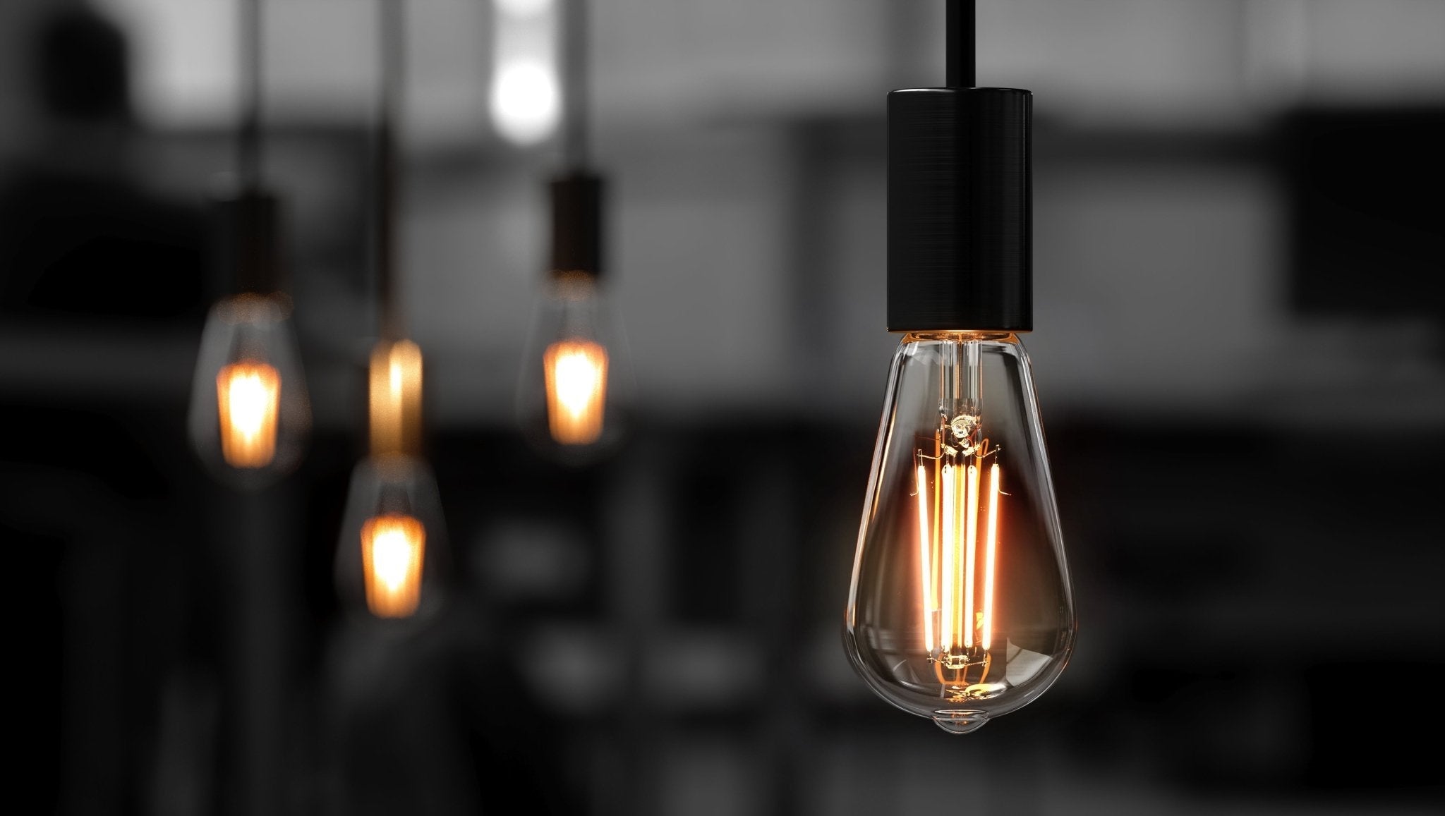 Vintage Edison Style LED Bulbs E26 Standard Base 2700K Warm White 60W Equivalent ST19 — 4-Pack