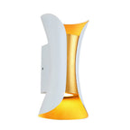 Up Down Outdoor Wall Light Curved LED Aluminum Waterproof Modern