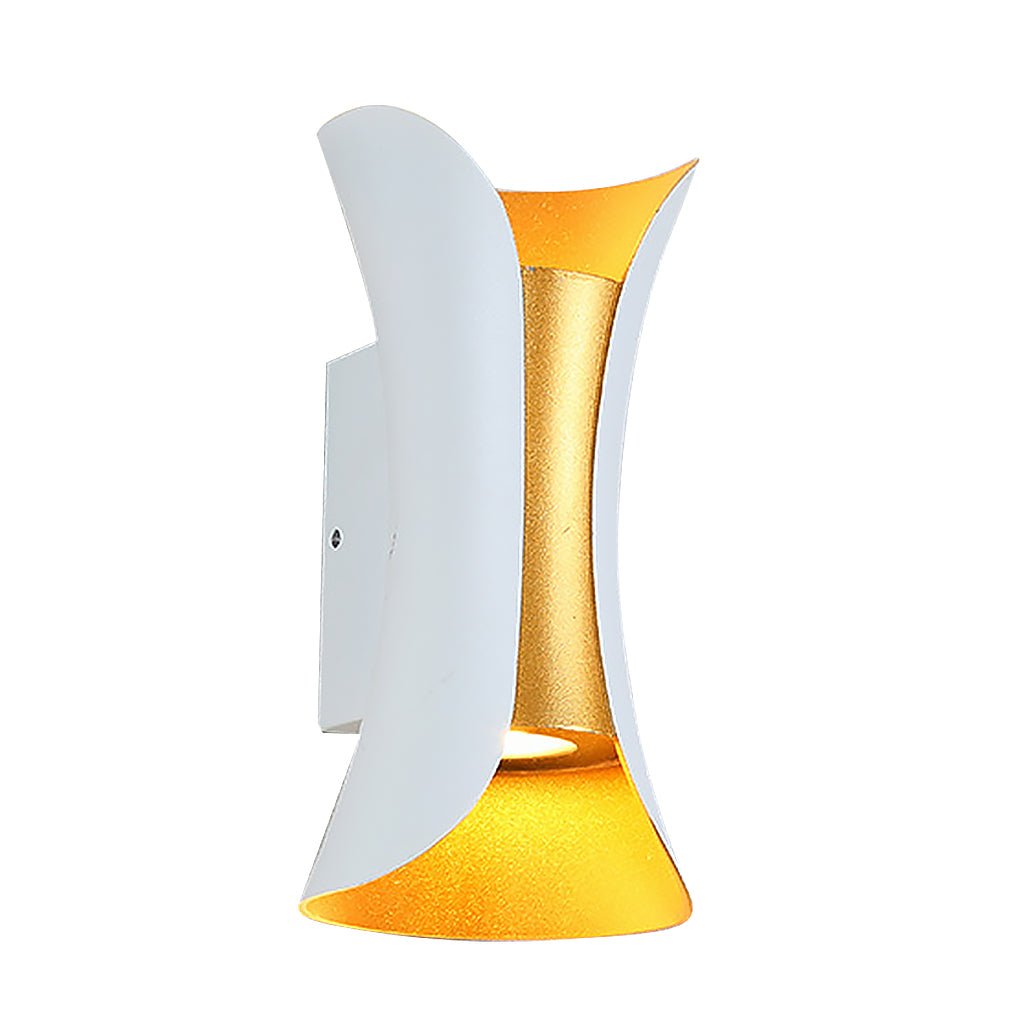 Up Down Outdoor Wall Light Curved LED Aluminum Waterproof Modern