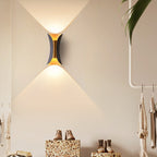 Up Down Outdoor Wall Light Curved LED Aluminum Waterproof Modern