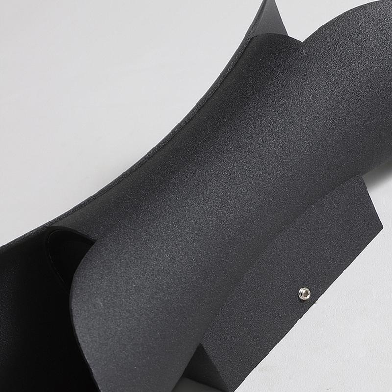 Up Down Outdoor Wall Light Curved LED Aluminum Waterproof Modern