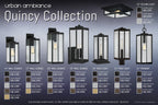 Farmhouse Outdoor Wall Light Black LED Hardwired IP65 Modern Quincy — 17 x 6 Inch