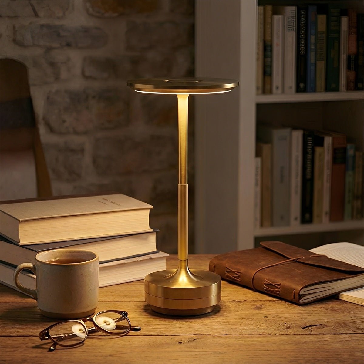 USB Dimmable Dish LED Table Lamp Modern Bedside Dining Home Office — Gold Silver Black Singles & Sets