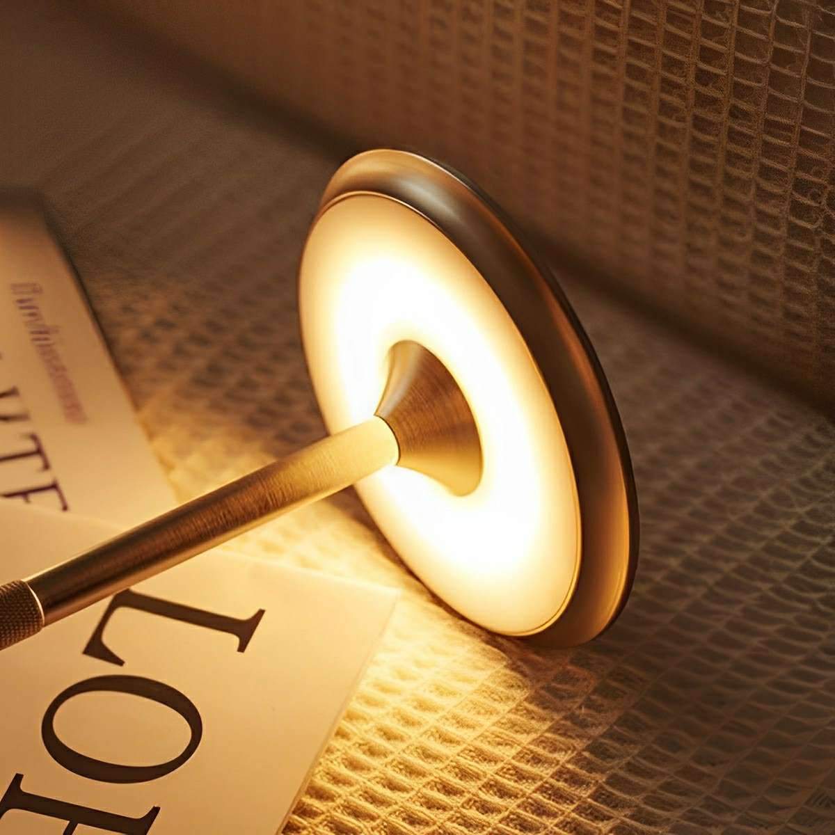 USB Dimmable Dish LED Table Lamp Modern Bedside Dining Home Office — Gold Silver Black Singles & Sets