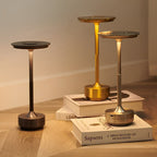 USB Dimmable Dish LED Table Lamp Modern Bedside Dining Home Office — Gold Silver Black Singles & Sets
