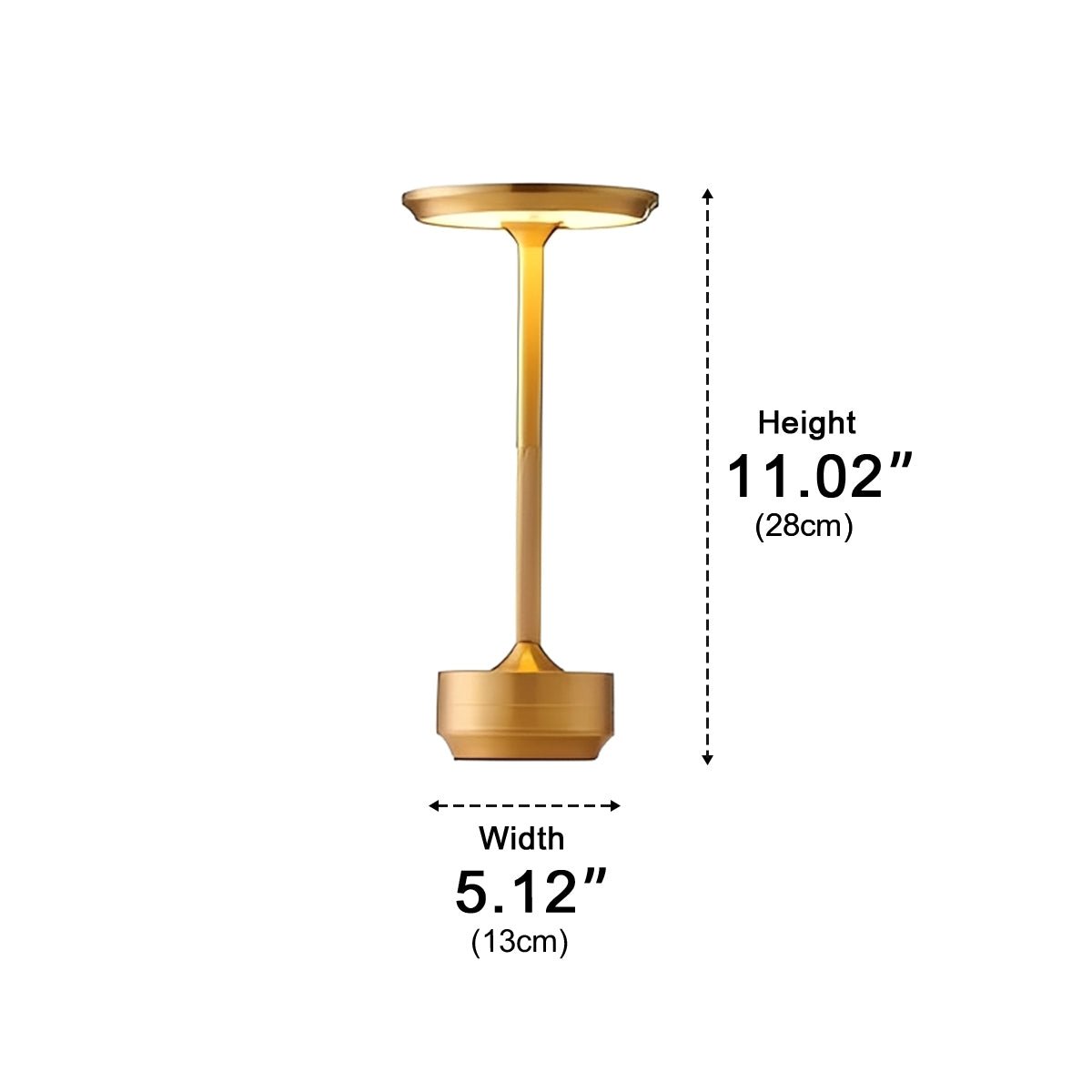 USB Dimmable Dish LED Table Lamp Modern Bedside Dining Home Office — Gold Silver Black Singles & Sets