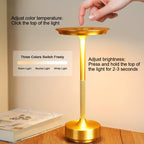 USB Dimmable Dish LED Table Lamp Modern Bedside Dining Home Office — Gold Silver Black Singles & Sets